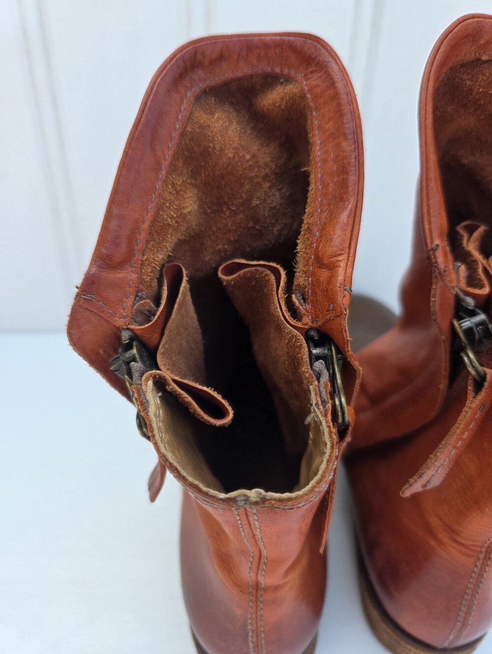 A.S.98 Leather Boho Biker Slouchy Ankle Boots Size EU 37 - Picture 7 of 16
